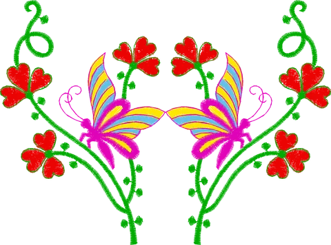 Floral-Border-With-Butterflies-32211013