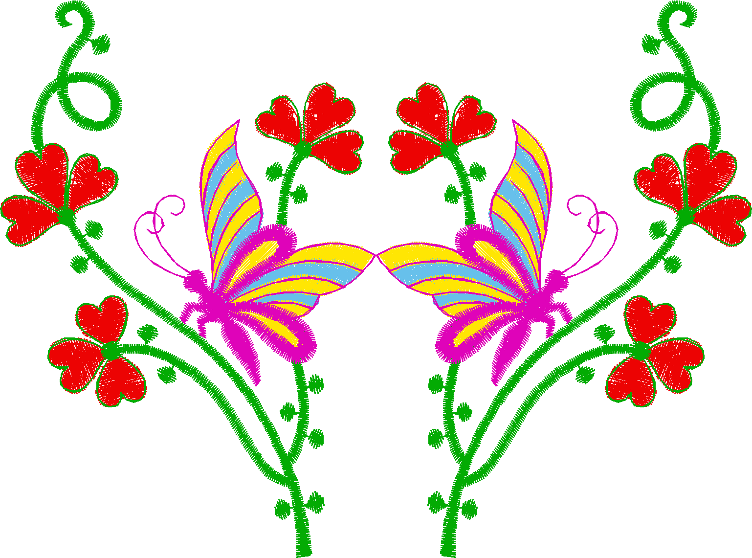 Floral-Border-With-Butterflies-32211013