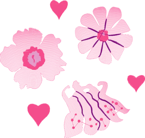 Pink-Flowers-with-Hearts-4670414