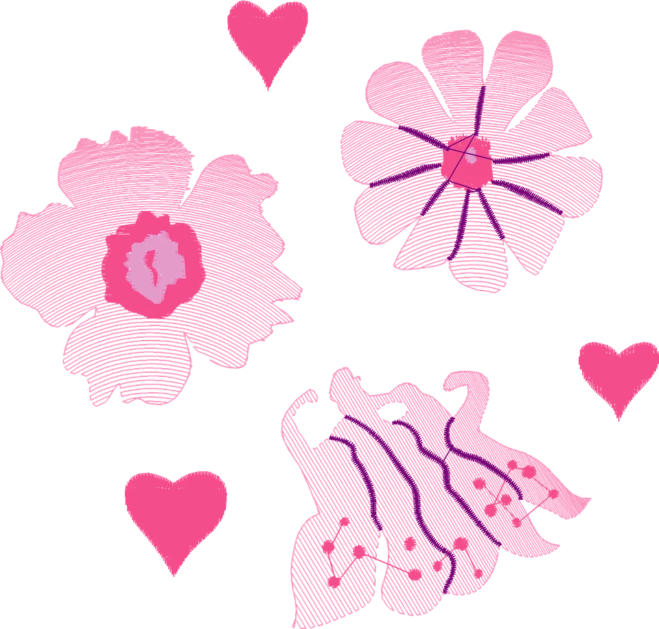 Pink-Flowers-with-Hearts-4670414