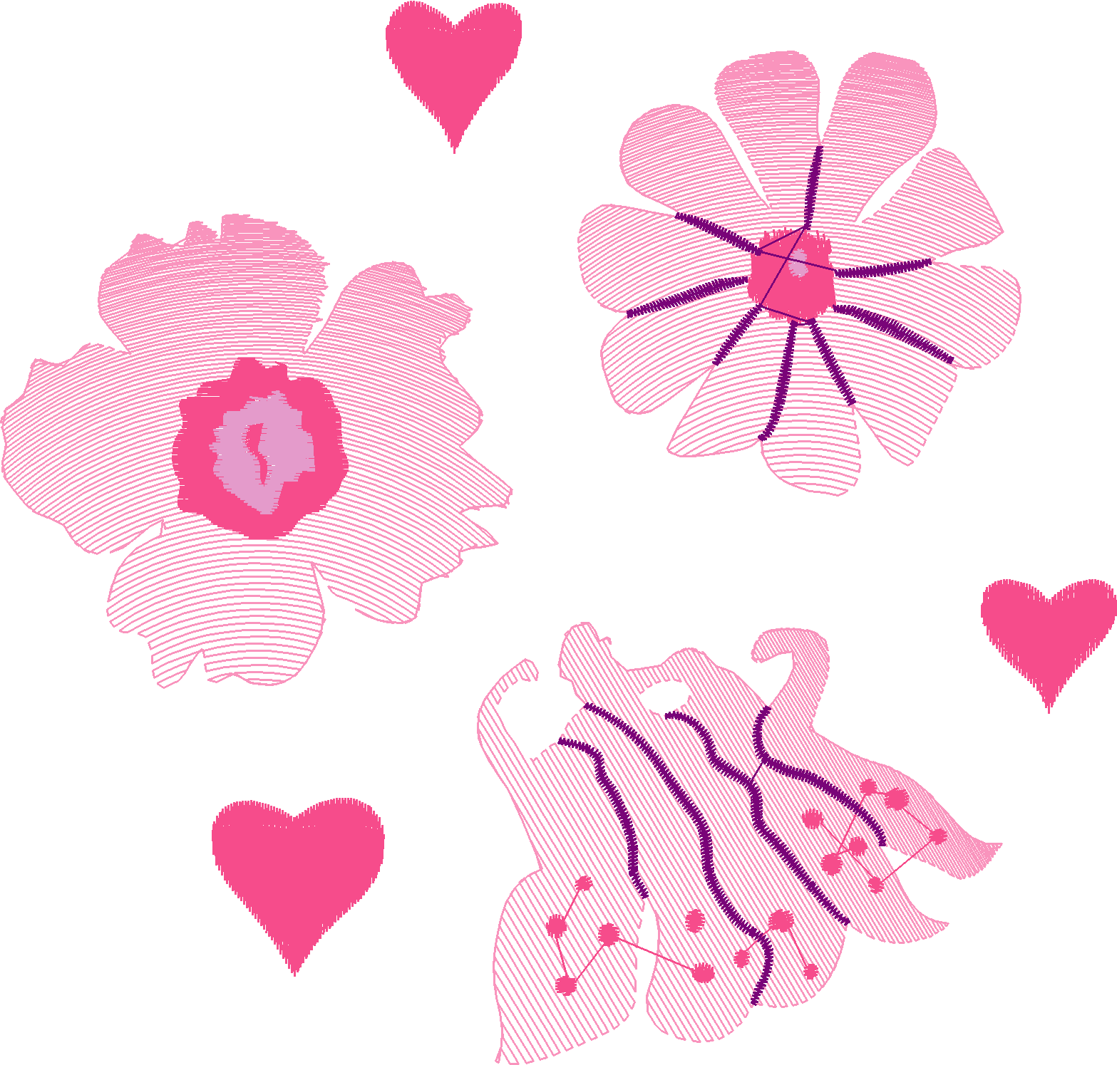 Pink-Flowers-with-Hearts-4670414