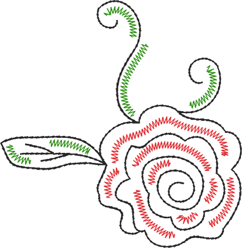 Rose-with-Curls-and-Leaf-11670492