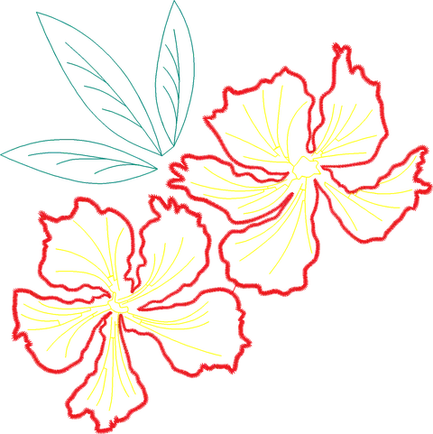 Two-Red-Flowers-with-Green-4522774