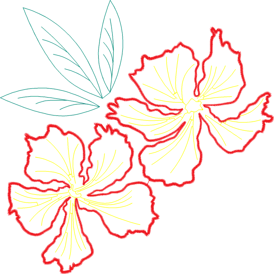 Two-Red-Flowers-with-Green-4522774