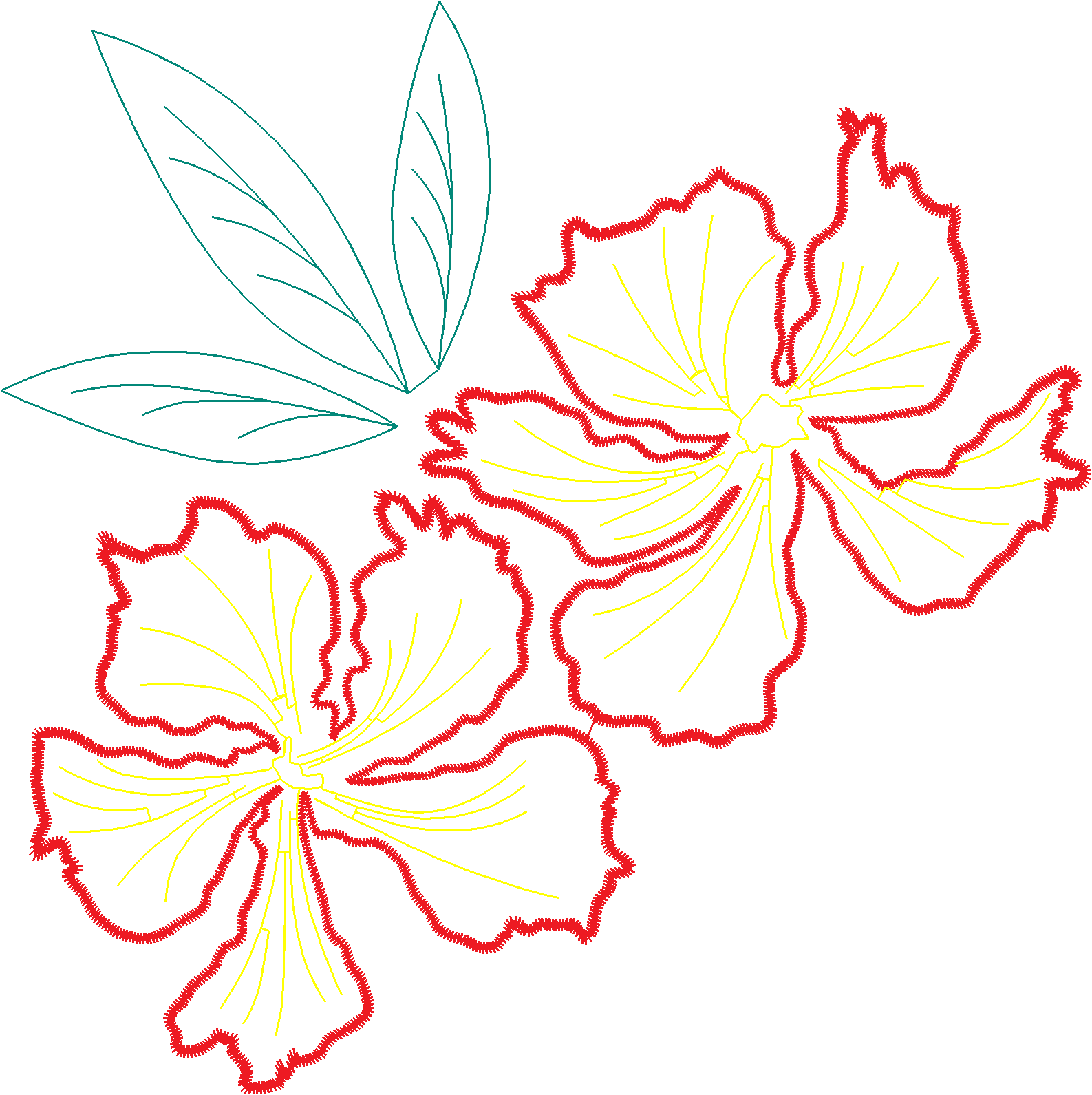 Two-Red-Flowers-with-Green-4522774