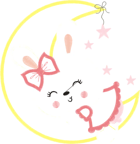 coelhinha  lua aplique 12CM