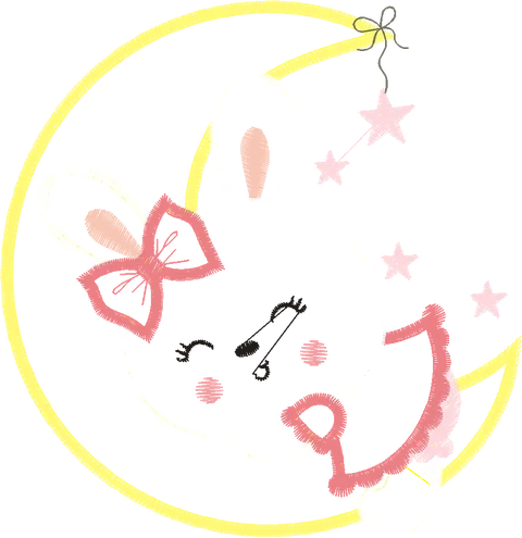 coelhinha  lua aplique P