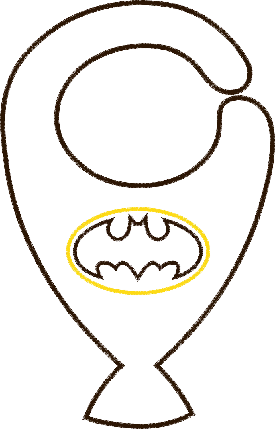 BABADOR porta chupeta - Batman 28 cm