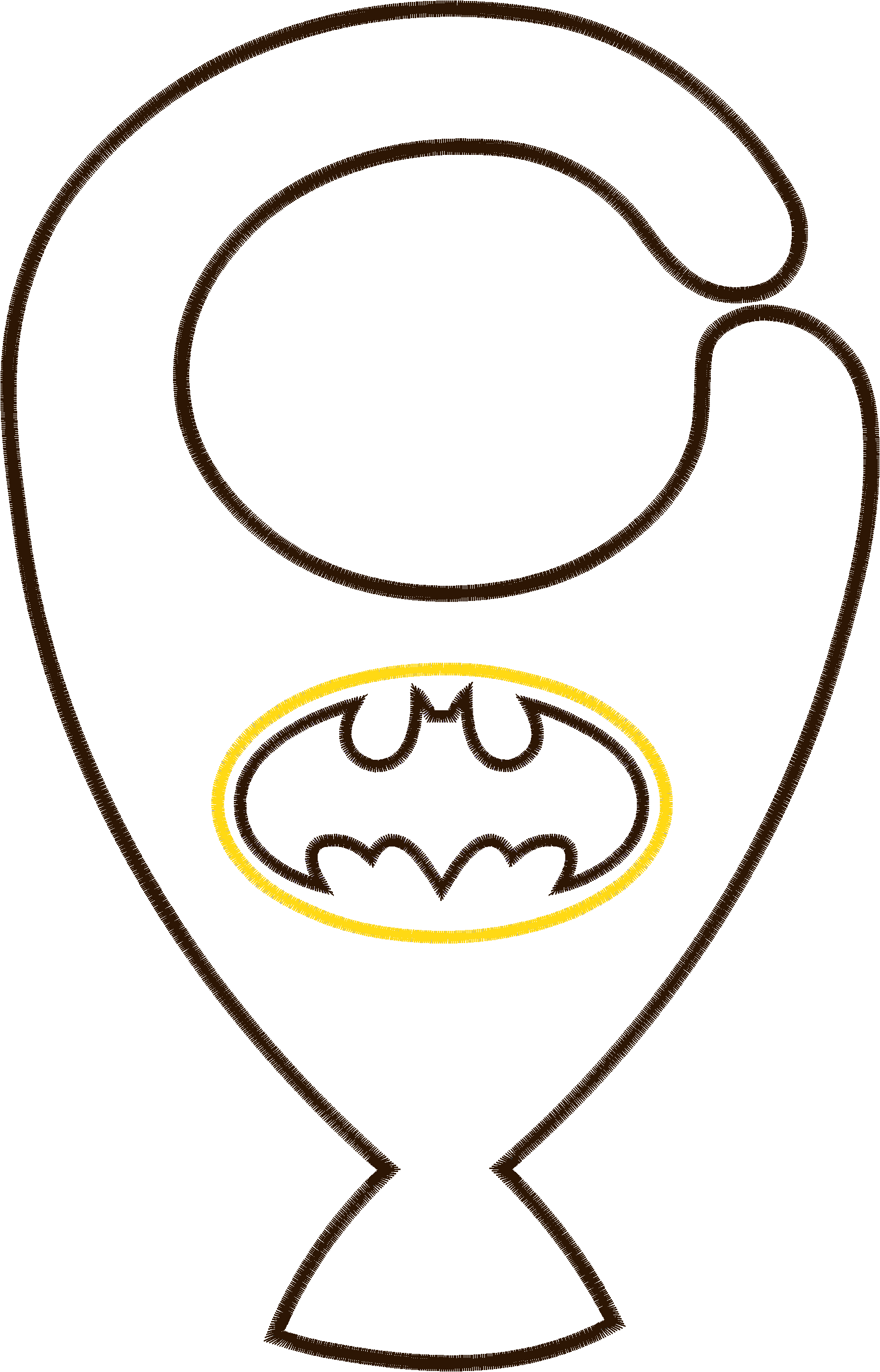 BABADOR porta chupeta - Batman 28 cm