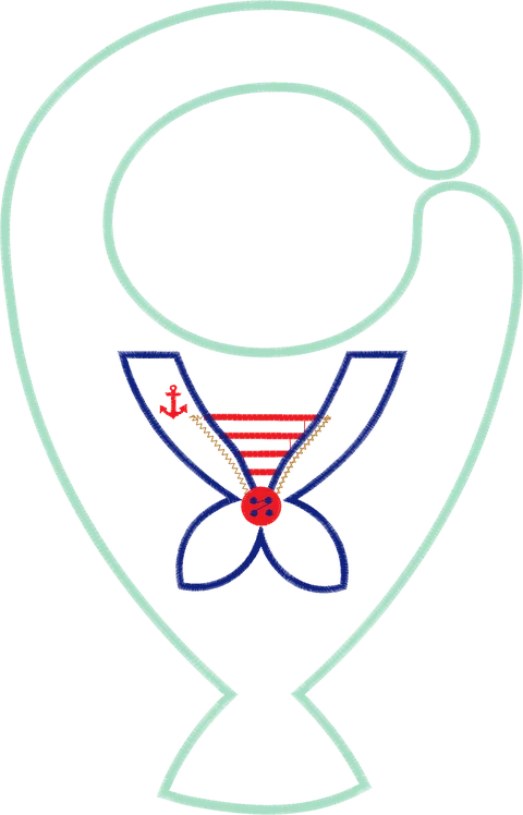 BABADOR porta chupeta - Marinheiro 28 cm