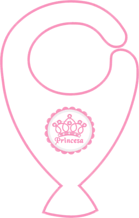 BABADOR porta chupeta - Princesa 28 cm