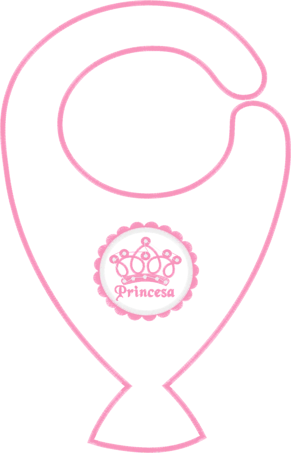 BABADOR porta chupeta - Princesa 28 cm