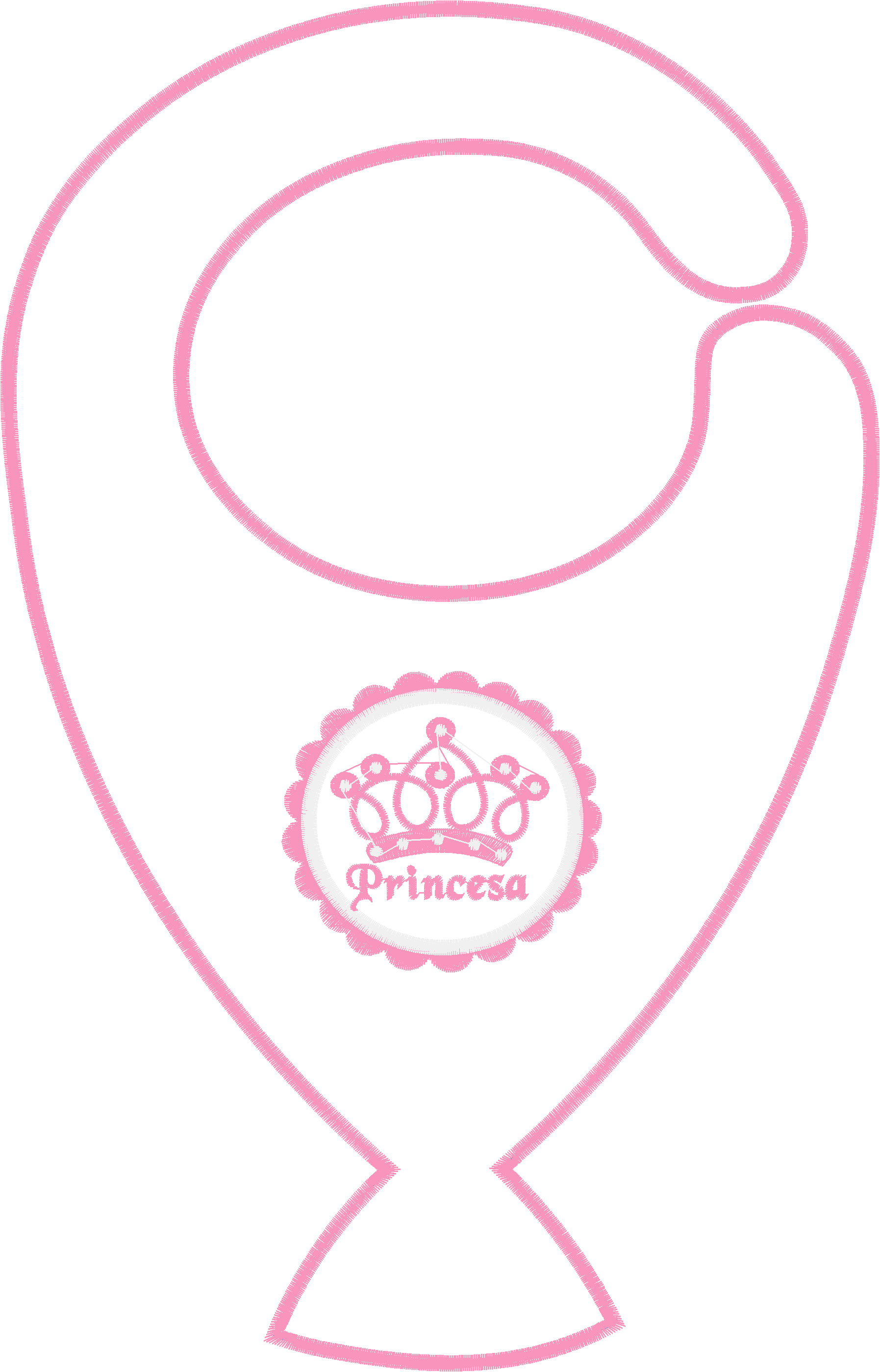 BABADOR porta chupeta - Princesa 28 cm