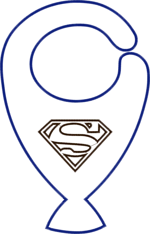 BABADOR porta chupeta - Super Man 28 cm