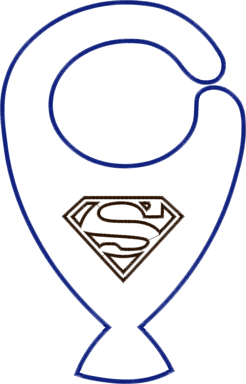 BABADOR porta chupeta - Super Man 28 cm