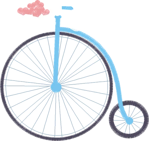 Monociclo menina 10 cm