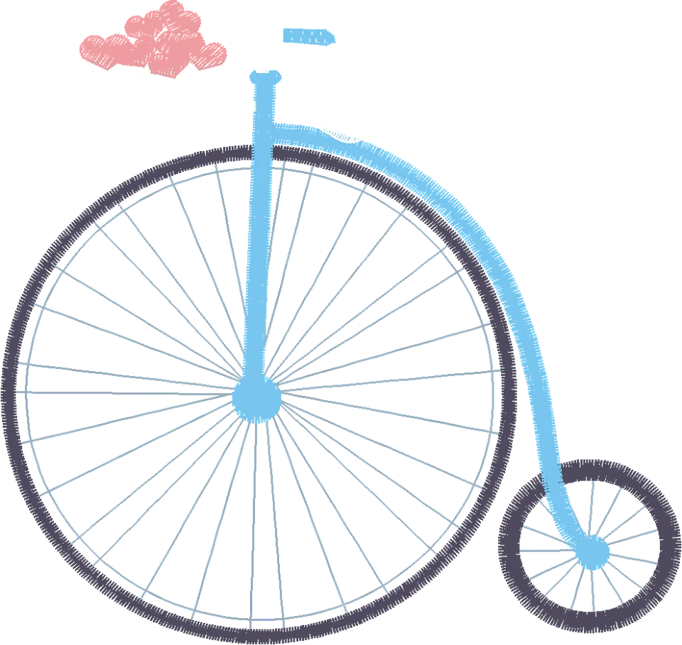 Monociclo menina 10 cm