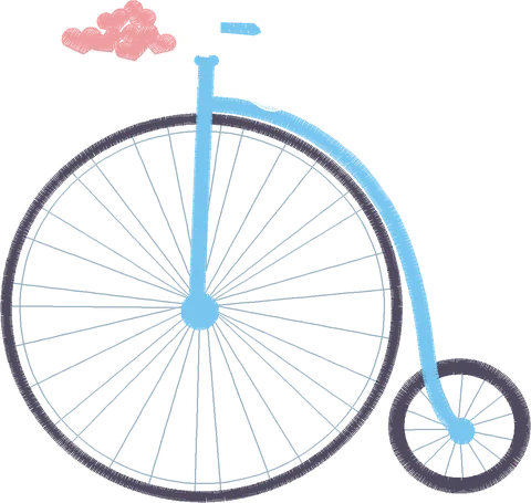 Monociclo menina 13 cm