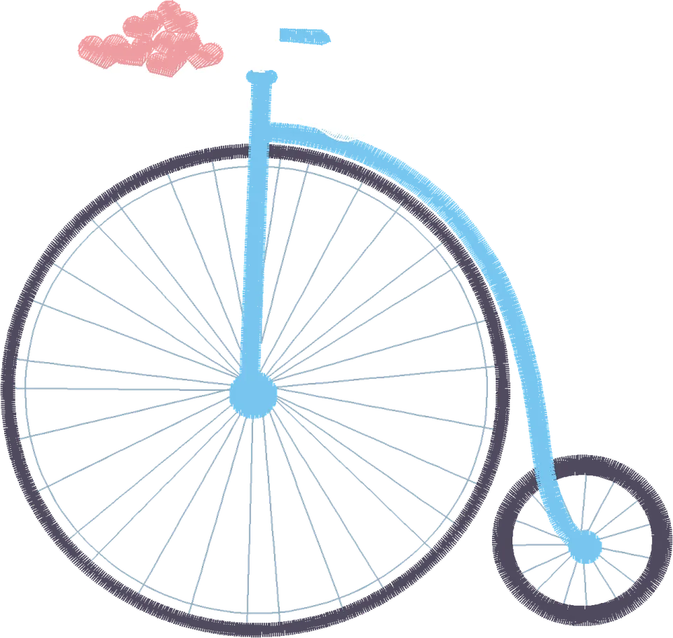 Monociclo menina 13 cm