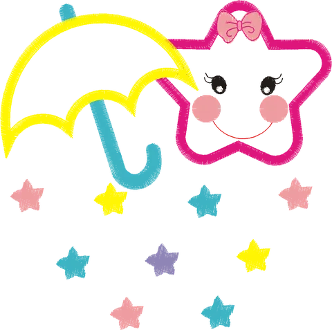 estrela e gurda chuva 12cm