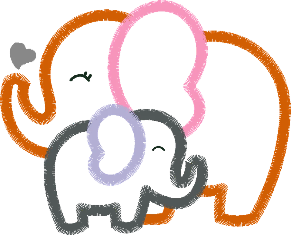 MAMA╠âE ELEFANTE APLIQ-10x10