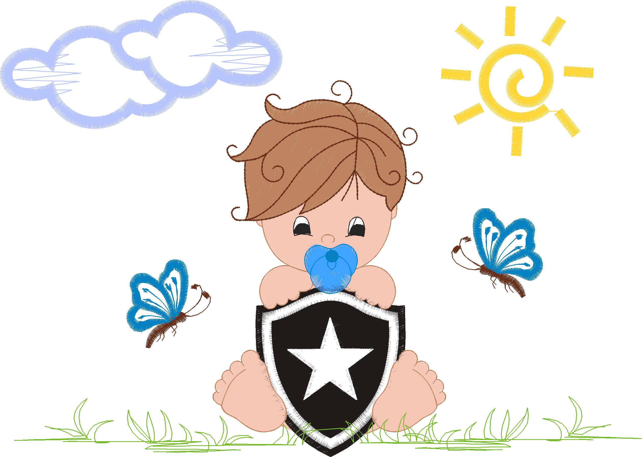 MENINO BOTAFOGO 18X30