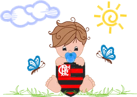 MENINO FLAMENGO 10CM