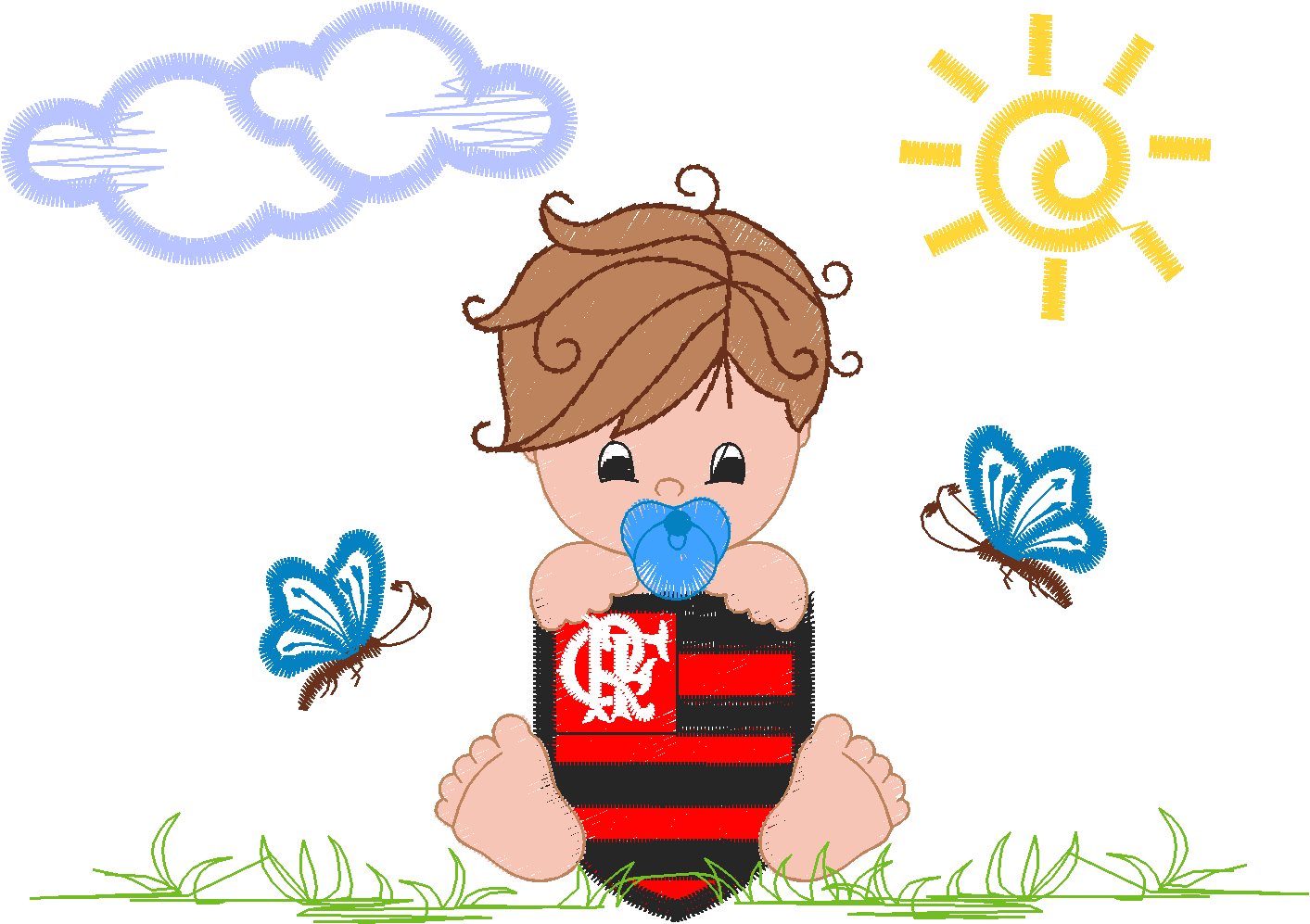 MENINO FLAMENGO 10CM